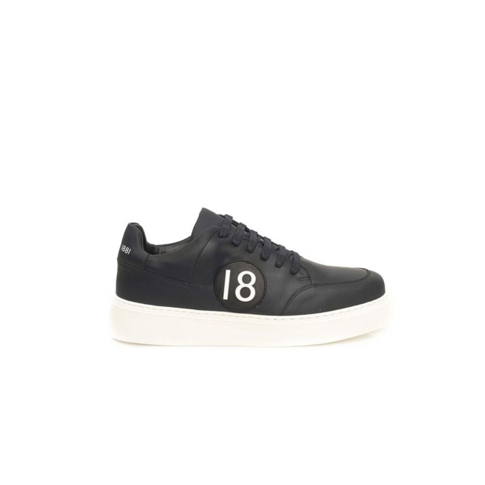 Cerruti 1881 Blue Cowhide Men Men's Sneaker